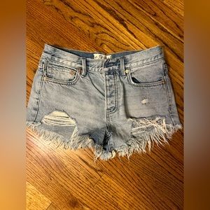 Size 24 Free People jean shorts